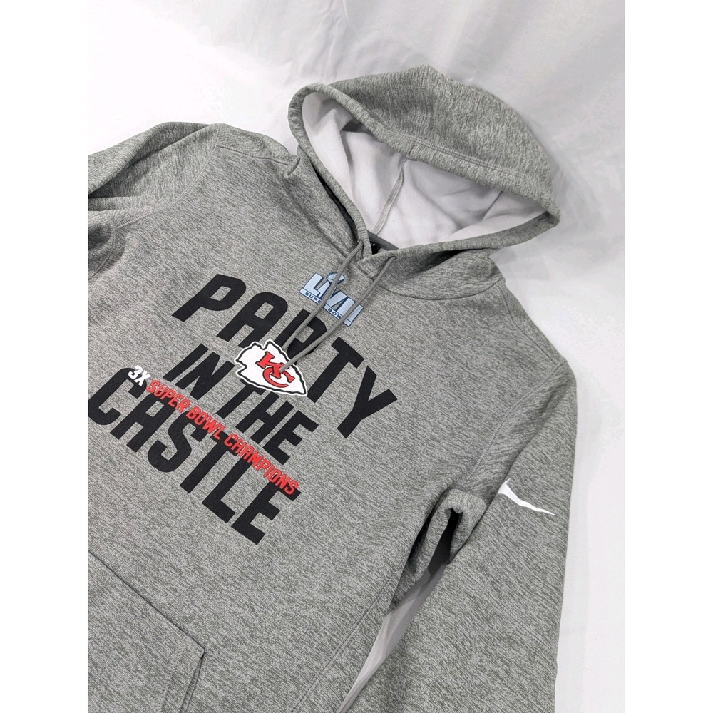 Nike Hoodie Mens SMALL Kansas City Chiefs‎ 3X Super Bowl Champions Pullover